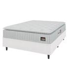 Cama Box Colchão Casal Espuma D33 Vangogh Pillow Top 138x188x67cm Linho Branco Hellen - Suporta até 120kg por Pessoa