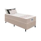 Cama Box + Colchão Solteiro king Molas Bonnel Absolut Gazin Bege 96x203x59cm até 110kg + 1 Trav