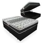 Cama Box Com Baú Casal + Colchão De Molas - Castor - Class Tecnopedic One Face 138x188x67cm