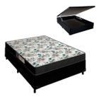 Cama Box com Baú Casal e Colchão Veneza D33 24cm Preto