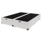 Cama Box com Baú King Branco de Madeira 193cm KazaMix - Kaza Mix