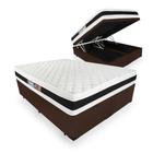 Cama Box Com Baú King + Colchão De Espuma D45 - Castor - Black White Double Face 193cm