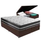 Cama + Box com Bau Queen Classic Anjos