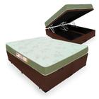 Cama Box Com Baú Queen + Colchão De Espuma D33 - Castor - Sleep Max 158cm 