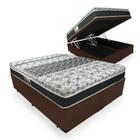 Cama Box Com Baú Queen + Colchão De Molas - Castor - Class Bonnel One Face 158cm