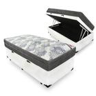 Cama Box Com Baú Solteiro Branco Blindado + Colchão De Molas Ensacadas - Ortobom - Iso Superpocket 88cm