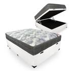 Cama Box Com Baú Viúva + Colchão De Molas Ensacadas - Ortobom - iso SuperPocket 128cm - Branco