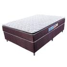 Cama Box com Colchão Casal Classic com Espuma D40 (66x138x188) Cinza