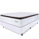 Cama Box com Colchão Casal Molas Ensacadas Alto 138x188cm Premium Sleep Branco BF Colchões