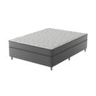 Cama Box com Colchão D45 Of 138x188x0,45cm Cinza/Branco