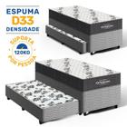 Cama Box com Colchão de Espuma D33 Ortobom Airtech 100 + Auxiliar de Espuma Unique Solteiro 88cm