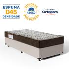 Cama Box com Colchão de Espuma D45 Ortobom Iso 150 Solteiro 78cm