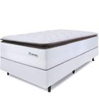 Cama Box com Colchão Solteirão Molas Ensacadas Alto 97x203cm Premium Sleep Branco BF Colchões