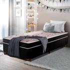 Cama Box Com Colchão Solteiro D23 188x88cm Preto Attractive Umaflex