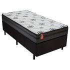 Cama Box com Colchão Solteiro Molas Max Force Pérola 88x188