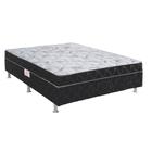 Cama Box Conjugado Casal: Colchão Molas Bonnel Springs Black( 138x188x41) Pelmex