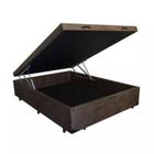 Cama Box Em Báu Casal Blindado, Suede Marrom RC