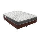 Cama Box ISO100 Casal Bip. Marrom Suede Ortobom 54x138x188