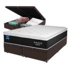 Cama Box King Baú Marrom Colchão Magnum Plumatex Pillow Top