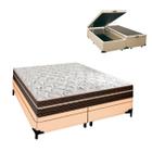 Cama Box King Bege Baú Berlim Molas Superlastic Probel