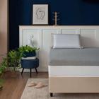 Cama Box King Bege com Colchão Guldi Dream Mola Ensacada (30x193x203) e 2 Travesseiros Guldi Soft Nasa Cinza e Branco