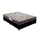 Cama Box King Colchão Classic Mola Ensacada + Box Suede Preto Serra Negra 67x193x203