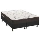 Cama Box King: Colchão Espuma D45 Ortobom Light Saúde + Base CRC Suede Black(193x203)