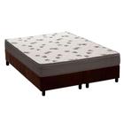 Cama Box King: Colchão Espuma D45 Ortobom  Light Saúde + Base CRC Suede Brown(186x198)