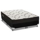 Cama Box King: Colchão Espuma D45 Ortobom Light Saúde Ortopilow + Base CRC Suede Black(193x203)