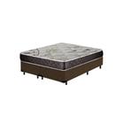 Cama Box King Colchão Gold Espuma D33 Acolchões + Box Suede 64x193x203