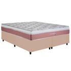 Cama Box King + Colchão Herval Coimbra Molas Maxspring 193x203x65