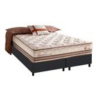 Cama Box King + Colchão Herval Istambul Molas Maxspring 193x203x73