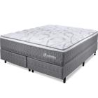 Cama Box King Colchão Mola Ensacada e Pillow top de Espuma Viscoelástico 193x203x63cm Smart Spring - BF Colchões