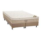 Cama Box King: Colchão Molas Bonnel Ortobom Nanolastic Elegant + Base CRC Suede Bege(193x203)