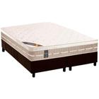 Cama Box King: Colchão Molas Castor Tecnopedic Premium + Base CRC Suede Marrom(193x203)