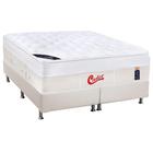 Cama Box King: Colchão Molas Ensacadas Castor Pocket Gold Star Vitagel Max + Base CRC Courano Branco(193x203)