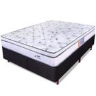 Cama Box King Colchão Molas Ensacadas Com Pillow e Box Preto 193x203x55cm - BF Colchões