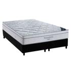 Cama Box King: Colchão Molas Ensacadas Ortobom SuperPocket Freedom + Box Universal CRC Camurça Black(193x203)