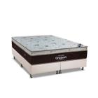 Cama Box King: Colchão Molas Ensacadas Ortobom SuperPocket Sleep King + Box Suede White(193x203)