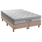 Cama Box King: Colchão Molas Ensacadas Probel MasterPocket ProDormir Springs Luxo + Base CRC Suede Bege(193x203)