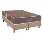 Cama Box King: Colchão Molas Herval Bonnel Suite Master Plus + Base CRC Suede Bege(193x203)