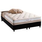 Cama Box King: Colchão Molas Herval Maxspring Spain + Base CRC Suede Black(193x203)