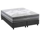 Cama Box King: Colchão Molas MasterPocket Ensacadas Kappesberg Inverno Verão + Base CRC Suede Gray (193x203)