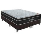 Cama Box King: Colchão Molas Ortobom SuperPocket Elegant  + Base CRC Suede Black(186x198)