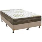 Cama Box King: Colchão Molas Ortobom SuperPocket Gold Ultragel + Base CRC Suede Bege(186x198)