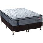 Cama Box King: Colchão Molas Sealy Posturepedic Passion + Base CRC Suede Black(193x203)