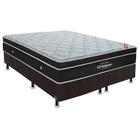 Cama Box King: Colchão Molas SuperPocket Ensacadas Ortobom Elegant + Base CRC Suede Black (186x198)