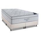 Cama Box King: Colchão Molas SuperPocket Ensacadas Ortobom Freedom + Base CRC Courano White (186x198)