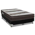 Cama Box King: Colchão Ortopédico Ortobom Light OrtoPillow + Base CRC Camurça Black(186x198)