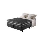 Cama Box King Preto + Colchão Espuma D45 Extra Firme Philadelphia 193x203x62cm